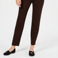 Charter Club Women's Cambridge Pull-On Ponte Pants Dark Brown Size 16S