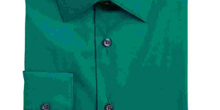 Alfatech By Alfani Men's Slim Fit Performance Stretch Easy Care Solid Dress Shirt Green Size 14.5x32-33