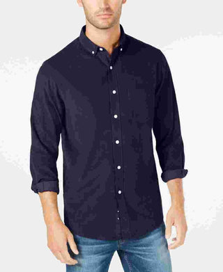 Club Room Men's Corduroy Shirt Dark Blue Size Small