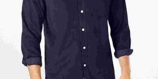 Club Room Men's Corduroy Shirt Dark Blue Size Small