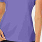 Karen Scott Women's Short Sleeve Scoop Neck Top  Purple Size Medium