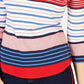Charter Club Women's Pima Cotton Button-Shoulder Stripe Top Red Size XX-Large