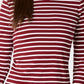 Charter Club Women's Metallic Stripe Top Red Size Large