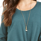 Style & Co Women's Tie Front Sweater Green Size Petite Petite