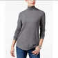 Maison Jules Women's Turtleneck Top Grey Size Large