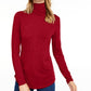 Maison Jules Women's Turtleneck Top Red Size Small