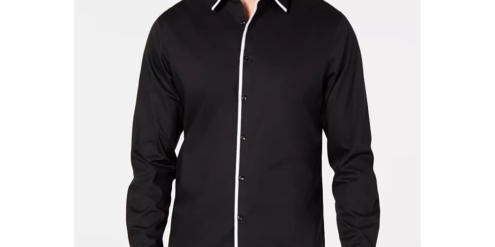 INC International Concepts Men's Victor Shirt Black Size Small