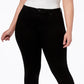 INC International Concepts Women's Plus and Petite Plus Size Tummy Control Beyond Stretch Skinny Jeans Black Size 18W