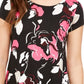Alfani Women's Printed T Shirt Red- Size X-Large
