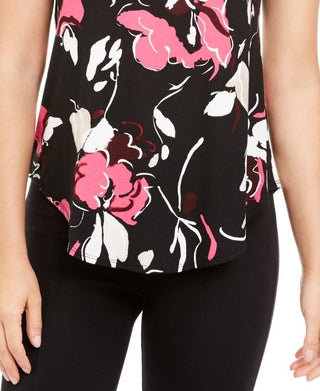 Alfani Women's Printed T Shirt Red- Size X-Large