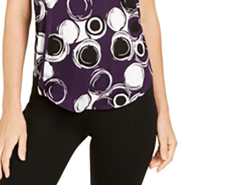 Alfani Women's Printed T-Shirt Purple Size XX-Large