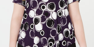 Alfani Women's Printed T-Shirt Purple Size 0X