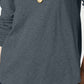 Style & Co Women's Long-Sleeve Crewneck Top  Charcoal Size Medium