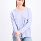 Style & Co Women's Long-Sleeve Crewneck Top Purple Size Medium