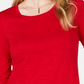 Style & Co Women's Long-Sleeve Crewneck Top Red Size Small
