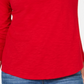 Style & Co Women's Long-Sleeve Crewneck Top Red Size Small