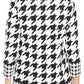 Charter Club Women's Houndstooth 3/4 Sleeve Top Black Size Small