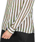 INC International Concepts Women's Striped Button Down Shirt Green Size Small