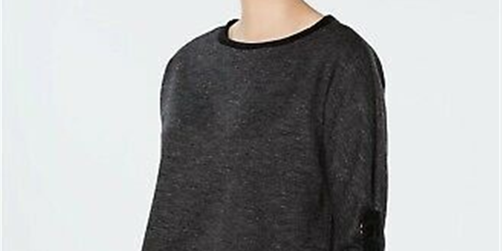 Charter Club Women's Tie Sleeve Top Black Size Petite X-Large