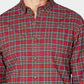 Club Room Men's Maxwell Tartan Performance Button Down Shirt Red Size Small
