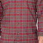Club Room Men's Maxwell Tartan Performance Button Down Shirt Red Size Small