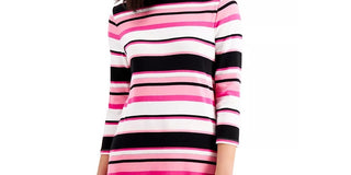 Charter Club Women's Pima Cotton Button Shoulder Stripe Top White Size XX-Large