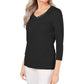 Karen Scott Women's Cotton Button-Trim Top  Black Size Small