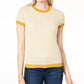 Maison Jules Women's Honeycomb Sweater Yellow Size Small