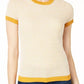 Maison Jules Women's Honeycomb Sweater Yellow Size Small