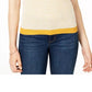 Maison Jules Women's Honeycomb Sweater Yellow Size Small