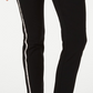 JM Collection Women's Petite Side-Striped Tummy-Control Pants Black Size Petite X-Large