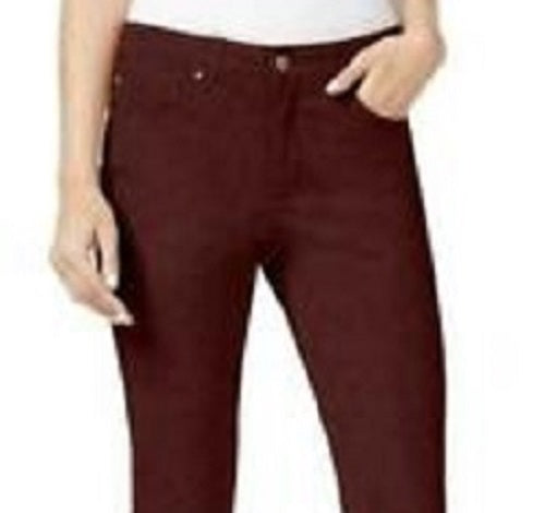 Charter Club Women's Lexington Straight-Leg Jeans Wine Size 2 Petite