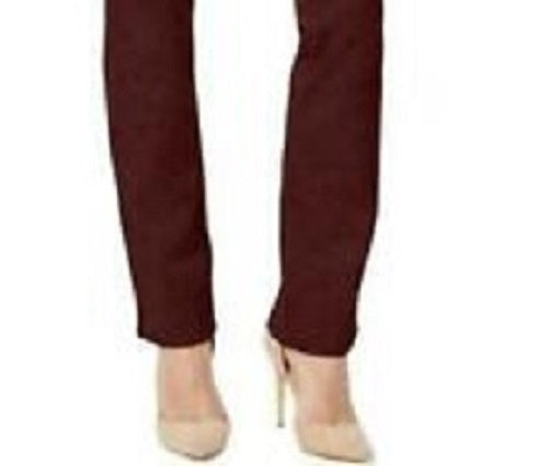 Charter Club Women's Lexington Straight-Leg Jeans Wine Size 2 Petite