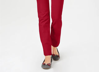 Charter Club Women's Lexington Straight Leg Jeans Wine Size 4 Petite