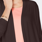 Karen Scott Women's Petite OpenFront Cardigan Brown Size Large