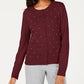 Charter Club Women's Pearl Embellished Button-Down Cardigan Wine Size Medium