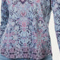 Style & Co Women's Cotton Floral Print Top Blue Size X-Small