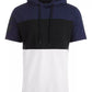 ID Ideology Men's Colorblocked Short Sleeve Hoodie  Blue Size 3 Extra Large