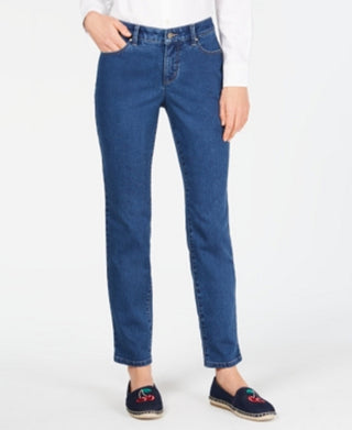 Charter Club Women's Tummy Control Ankle-Length Jeans Blue Size 10