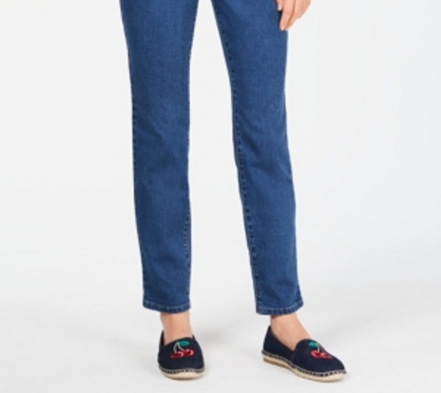 Charter Club Women's Tummy Control Ankle-Length Jeans Blue Size 10