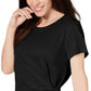 Style & Co Women's Side-Tie Top Black Size Large