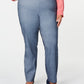 Charter Club Women's Tummy Control Skinny Pants Blue Size 22W