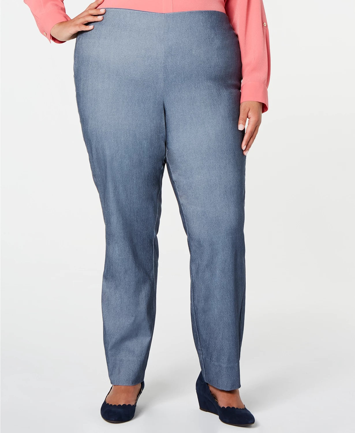 Charter Club Women's Tummy Control Skinny Pants Blue Size 22W