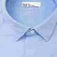 Bar III Men's Light Blue Heather Work Dress Shirt Navy Size 17.5- 36X37