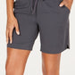 Ideology Women's 7 Woven Shorts Grey Size Large