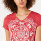 Style & Co Women's Graphic T-Shirt Red Size Small