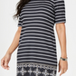 Karen Scott Women's Printed Shift Dress Black Size Petite XL