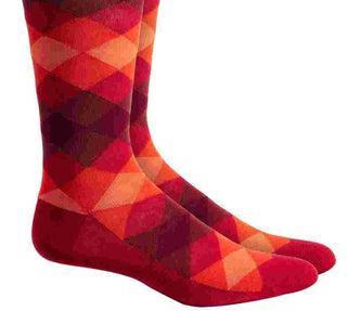 Alfani Men's Ombre Diamond Socks Red Size Regular