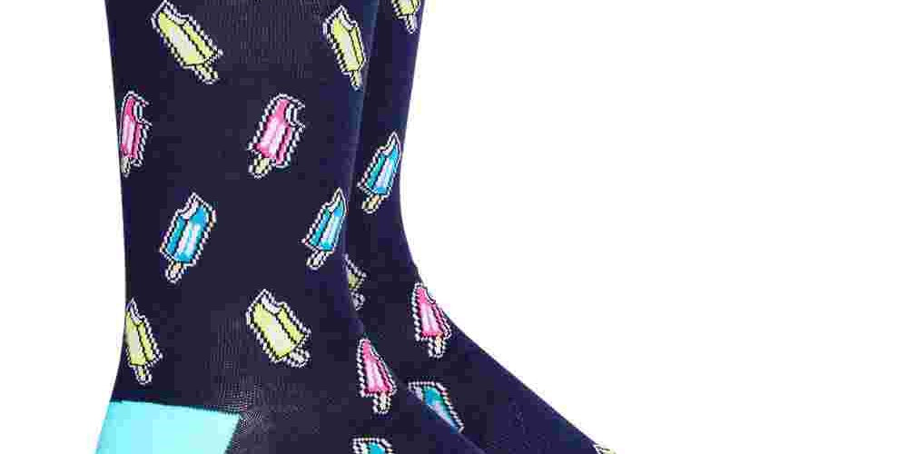 Bar III Men's Ice Pops Socks Navy Size Regular