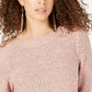 INC International Concepts Women's Petites Metallic Knit Sweater Pink Size Petites Small